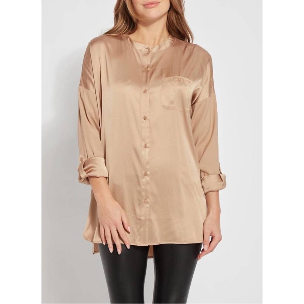 Lysse The Eco Satin Shirt Size Large